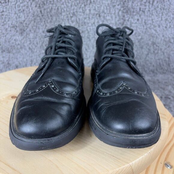 Cole Haan Grand+ Oxford Wingtip Mens Size 9.5 Leather Black Lace Up Casual Shoe - Picture 2 of 8